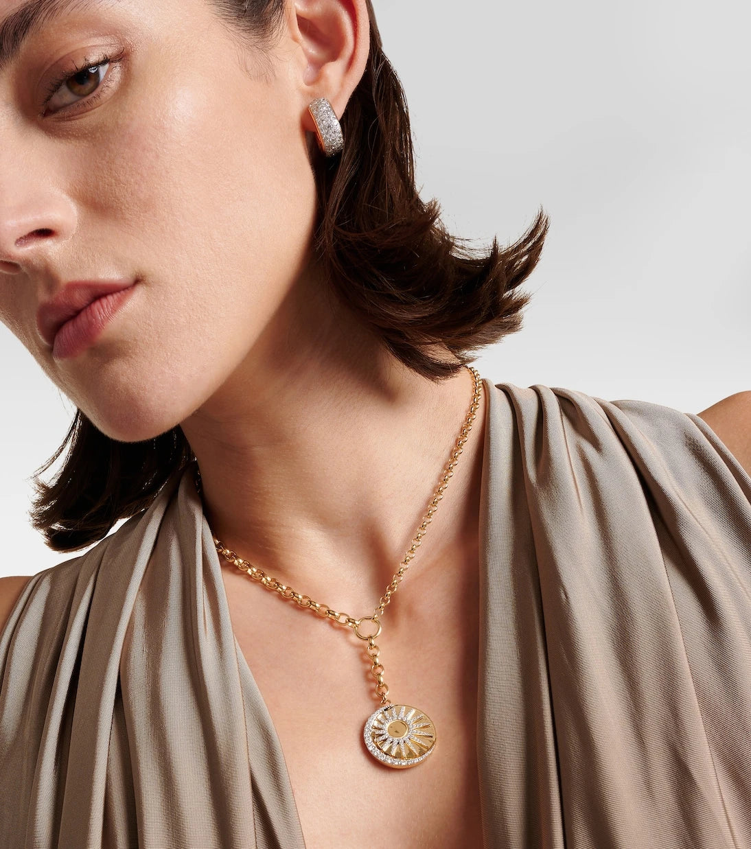 FoundRae - Balance 18kt gold chain necklace with diamonds