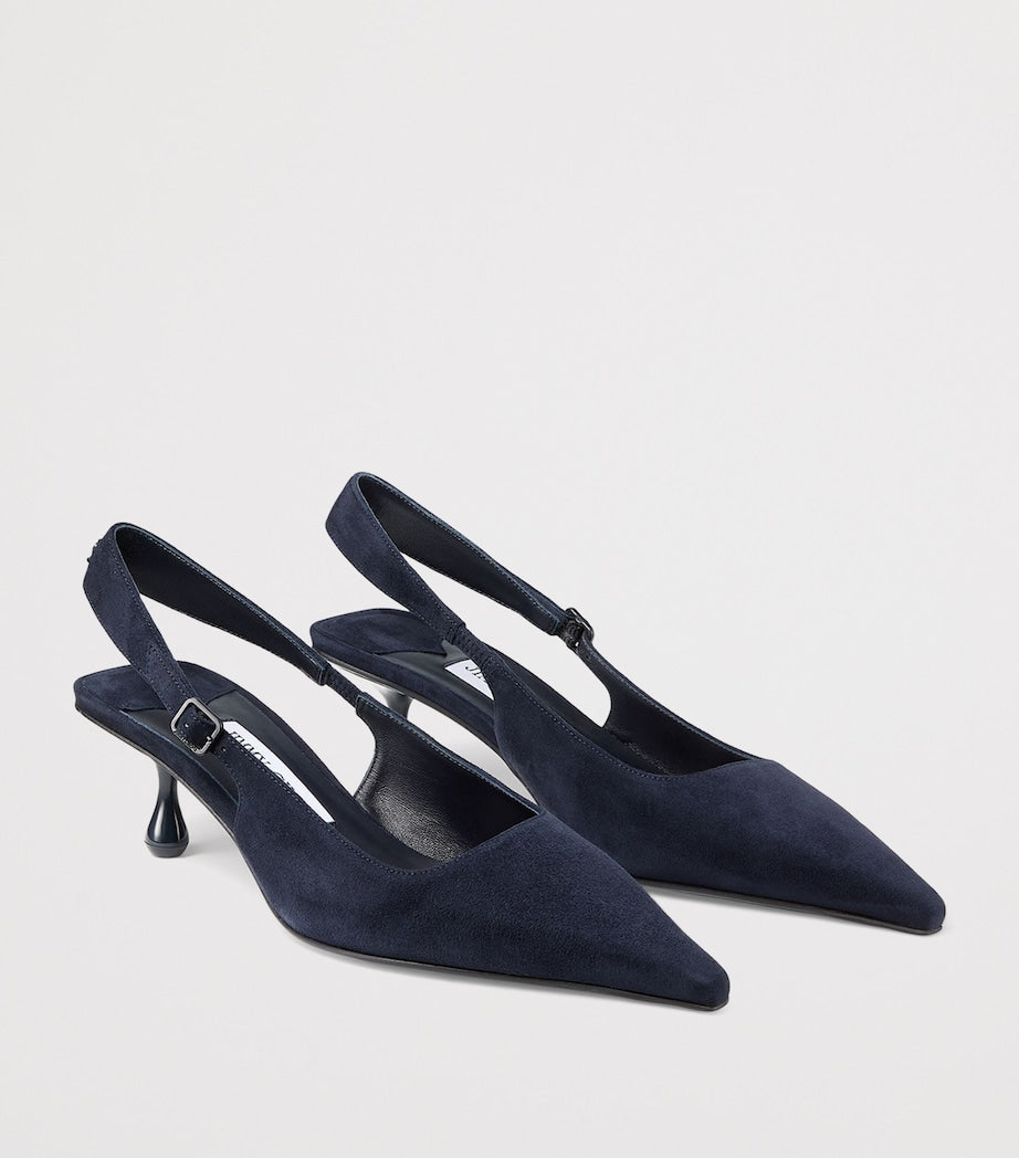Amel 50 Suede Slingback Pumps