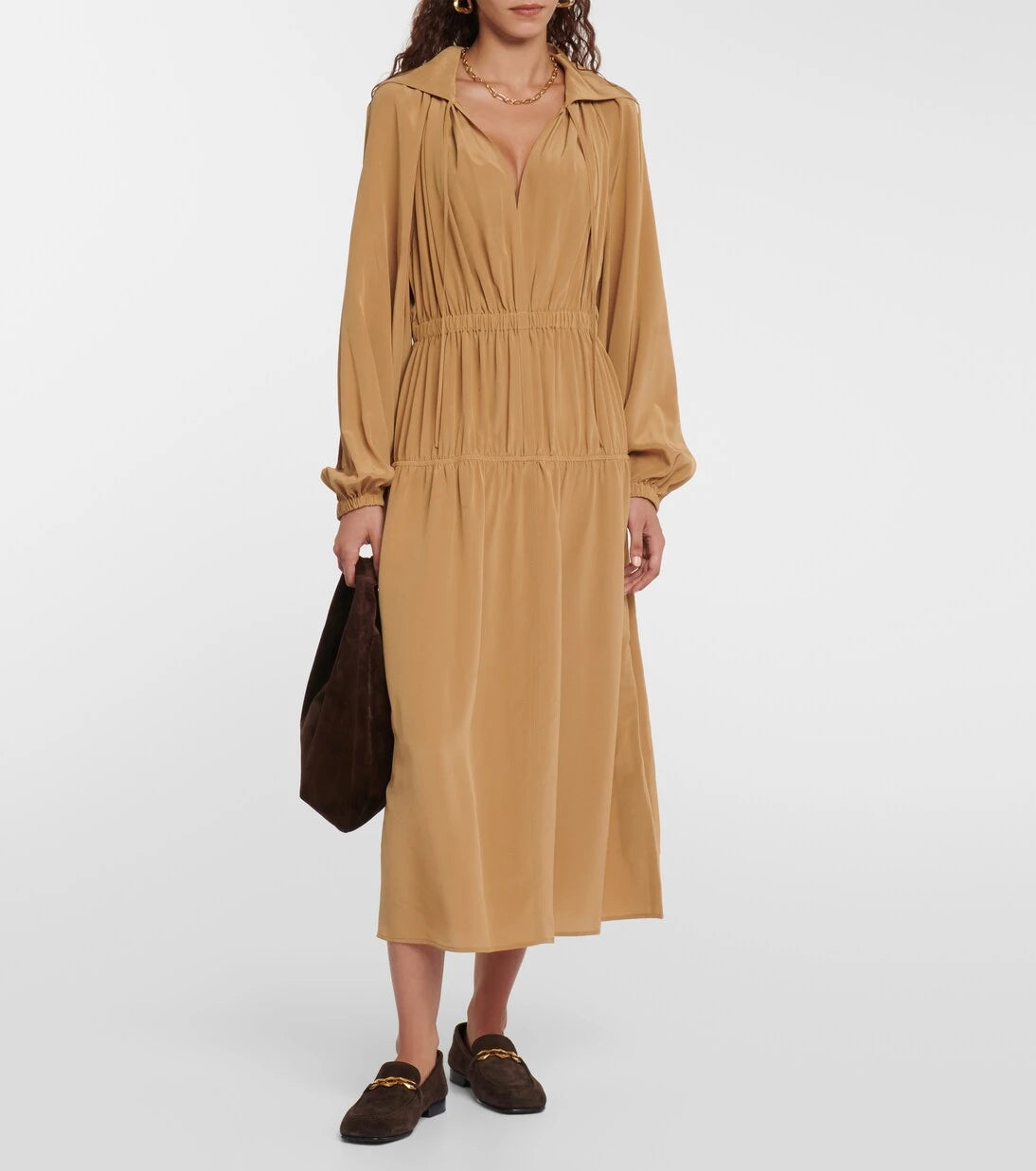Joseph - Dryden silk crêpe de soie midi dress