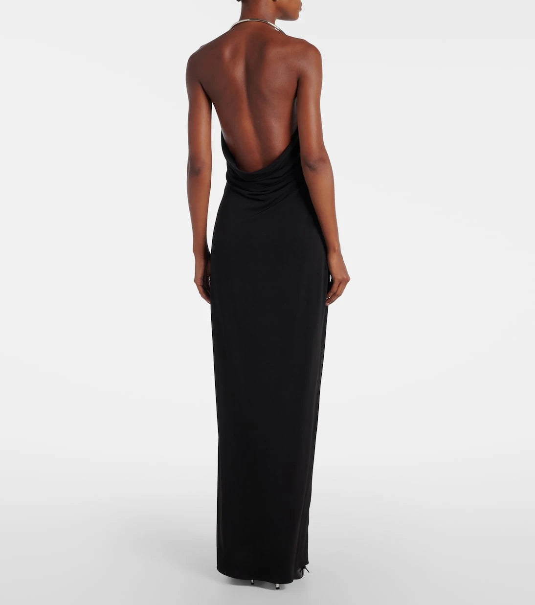 Coperni - Logo Necklace embellished halterneck gown