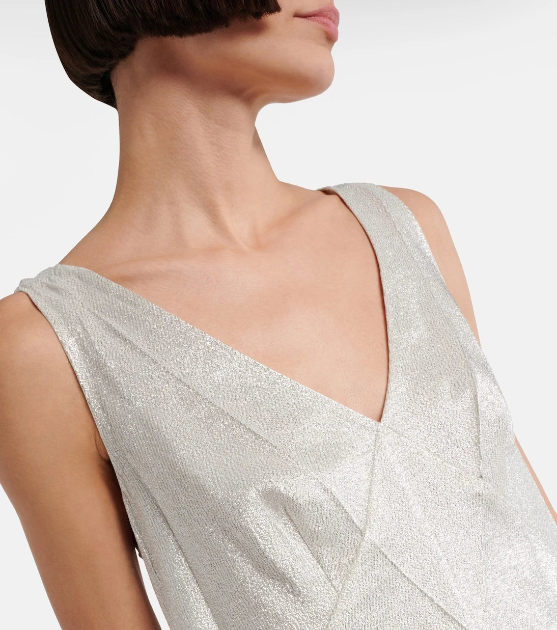 Marc Jacobs - Gabardine and lamé minidress