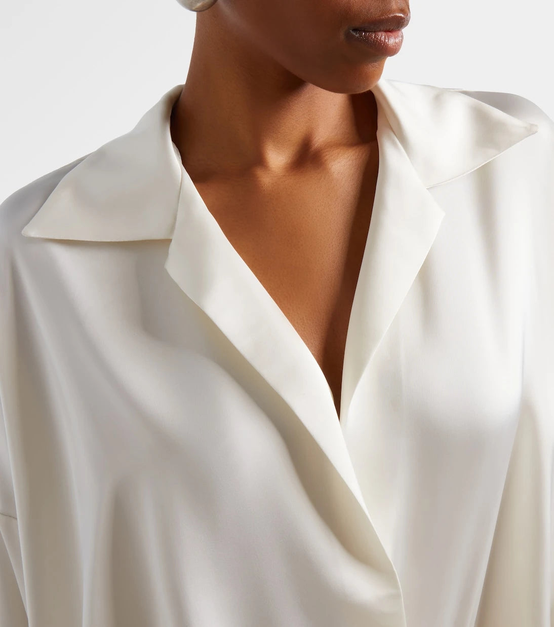 Norma Kamali - Oversized satin bodysuit