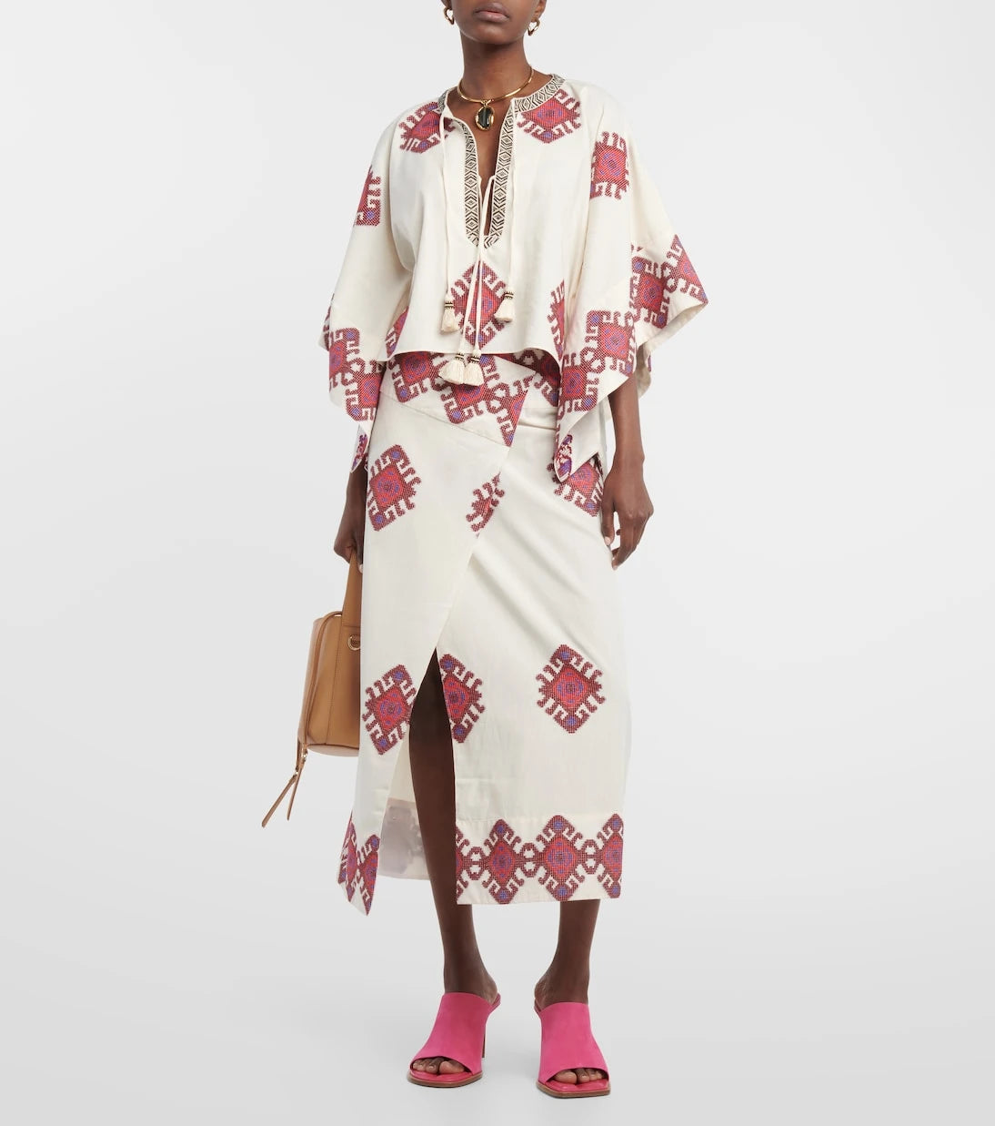 Johanna Ortiz - Fringed cotton top