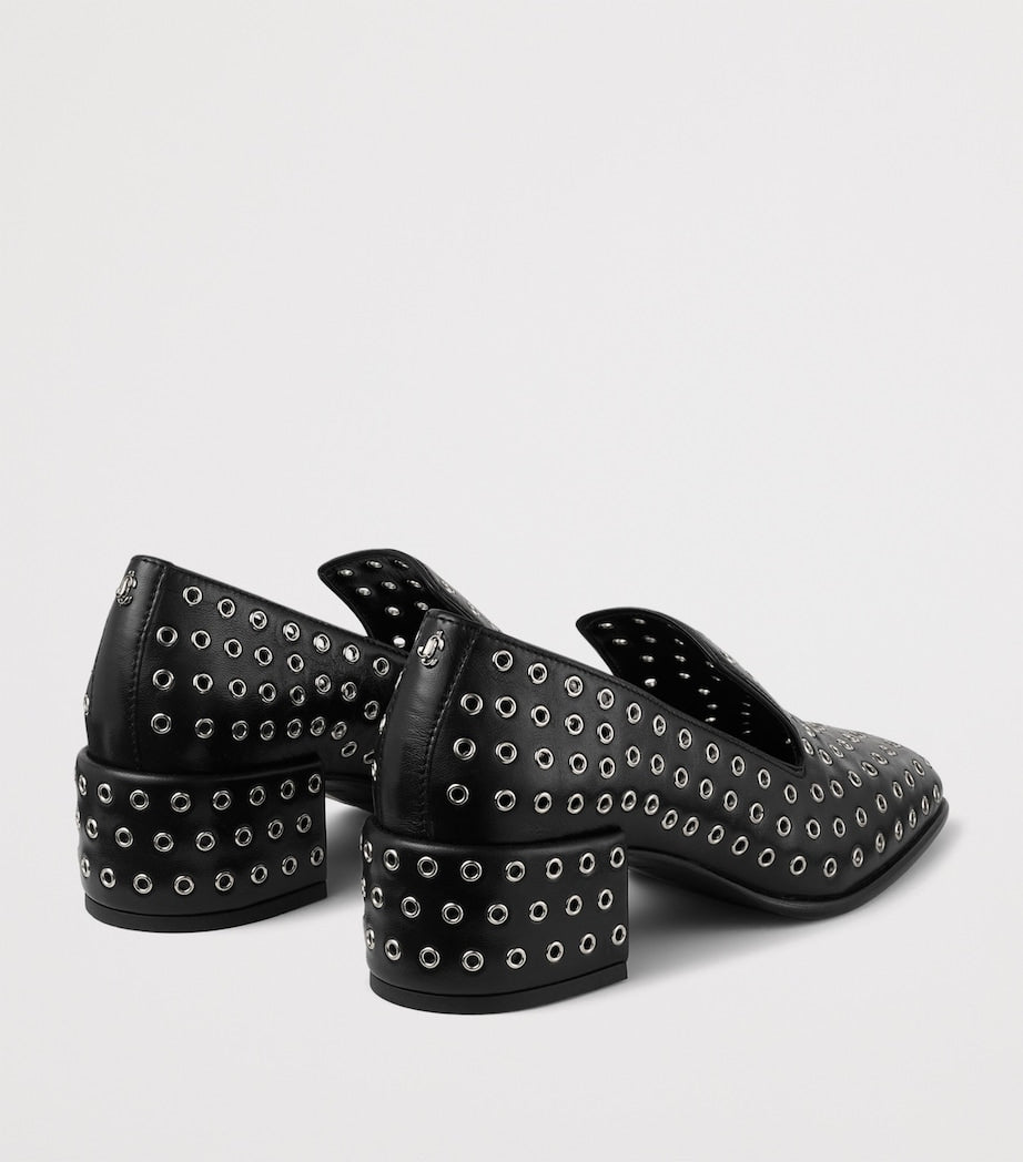 Jimmy Choo Eliot 45 Nappa Heeled Loafers