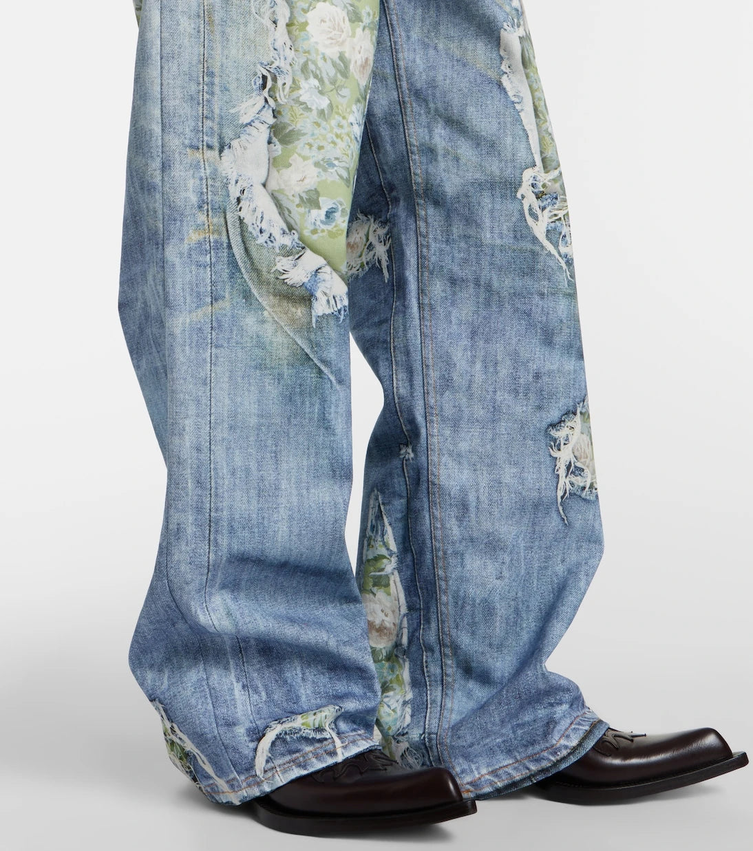Acne Studios - Printed wide-leg jeans
