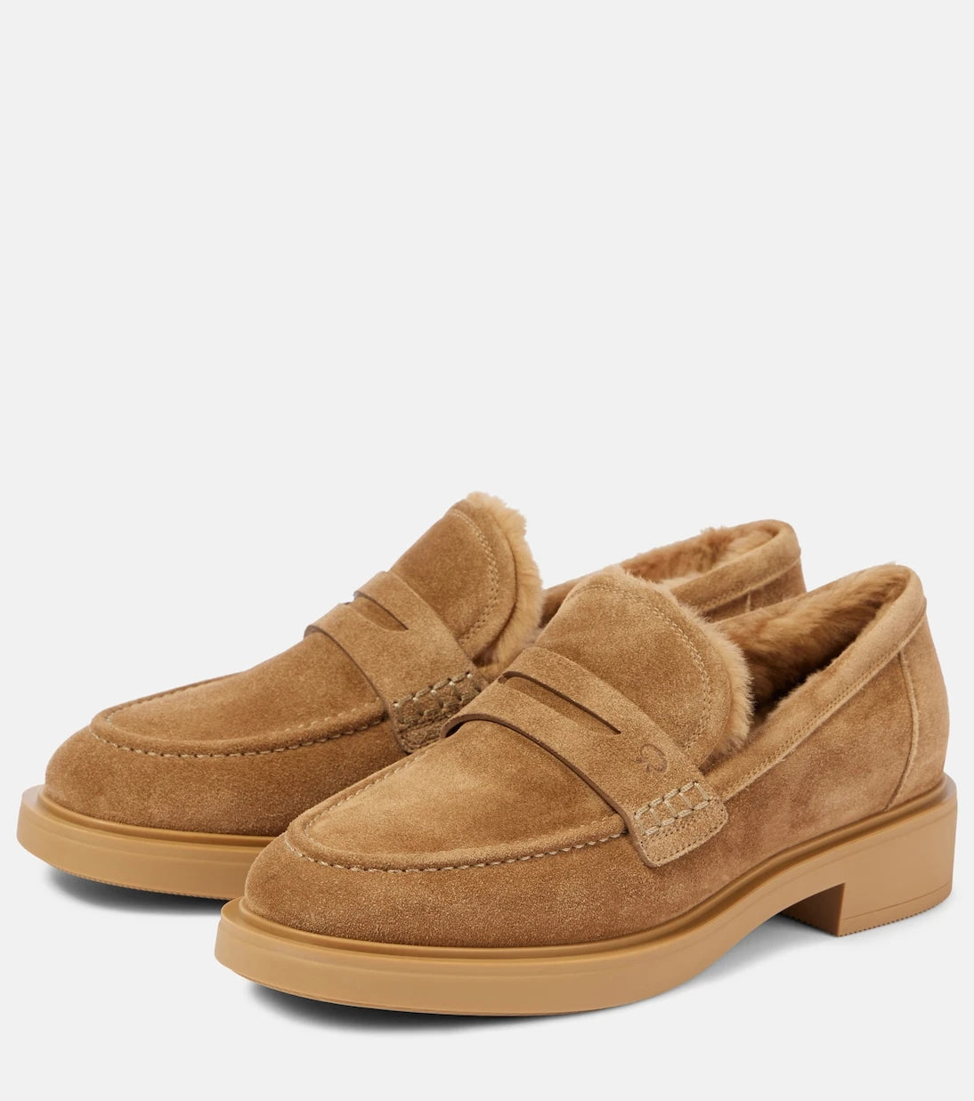 Gianvito Rossi - Harris suede penny loafers