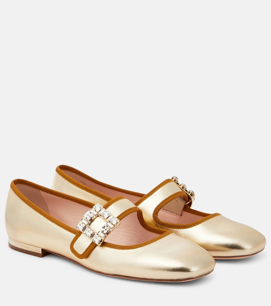 Roger Vivier - Très Vivier metallic leather ballet flats