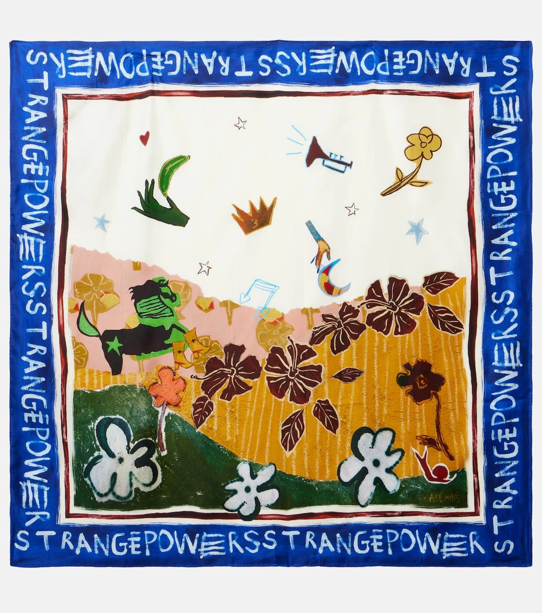 Alémais - x MLAK Tangible Love printed silk twill scarf