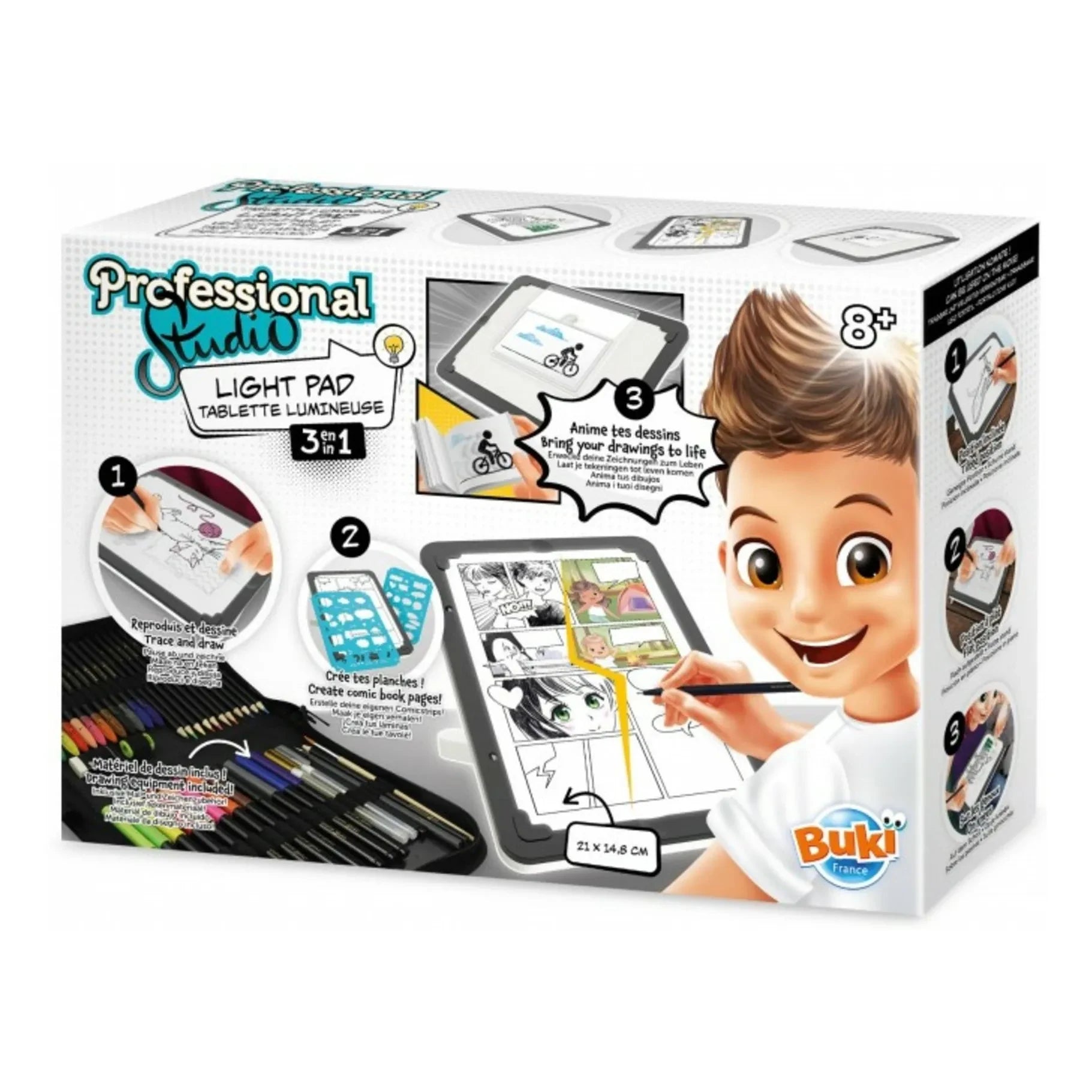 Buki - 3-in-1 illuminated drawing tablet