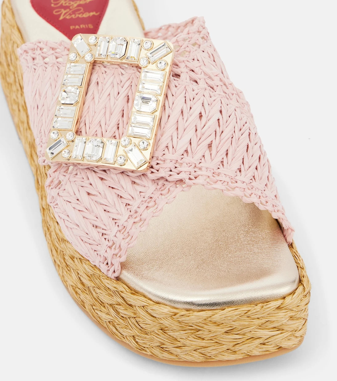 Roger Vivier - Espa 60 embellished raffia espadrille sandals