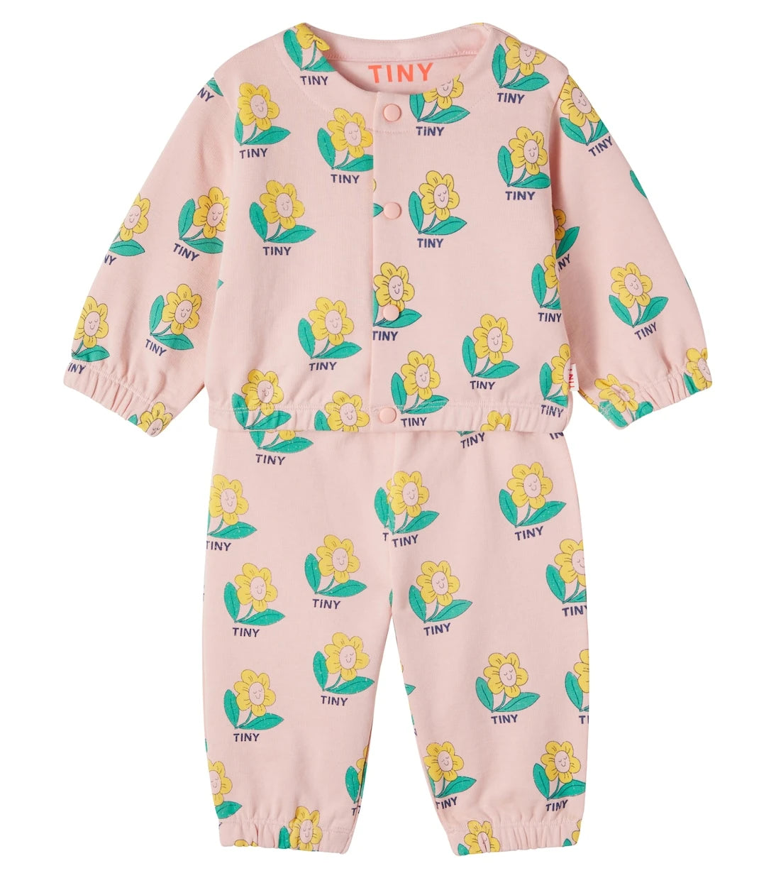 Tinycottons - Baby printed cotton sweatshirt and sweatpants set