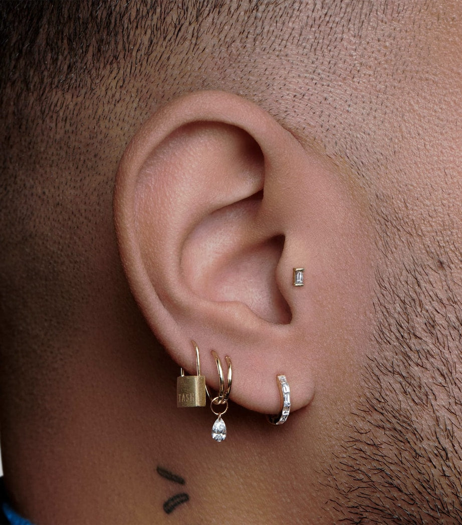 Maria Tash Pear Floating Diamond Charm (5mm)