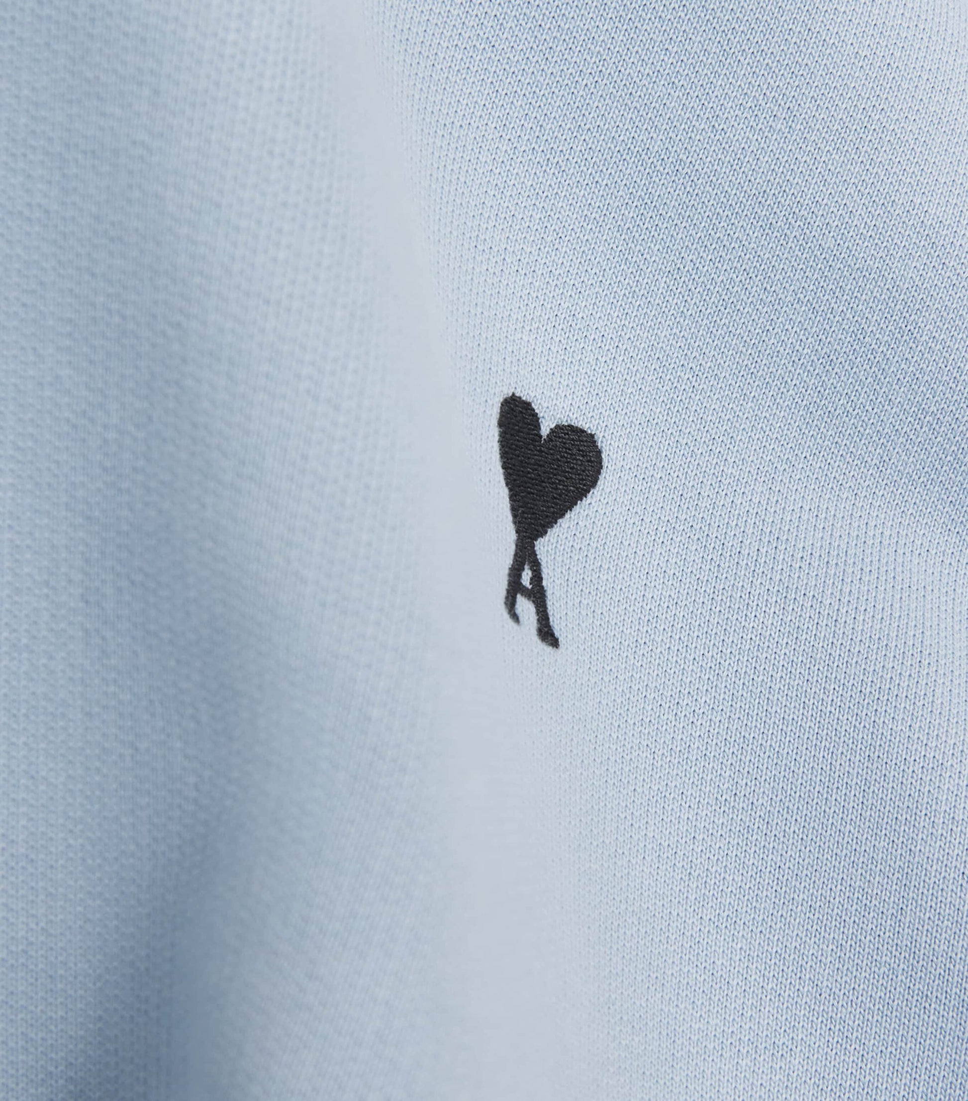 Blue Cotton Embroidered Ami De Coeur Logo Hoodie