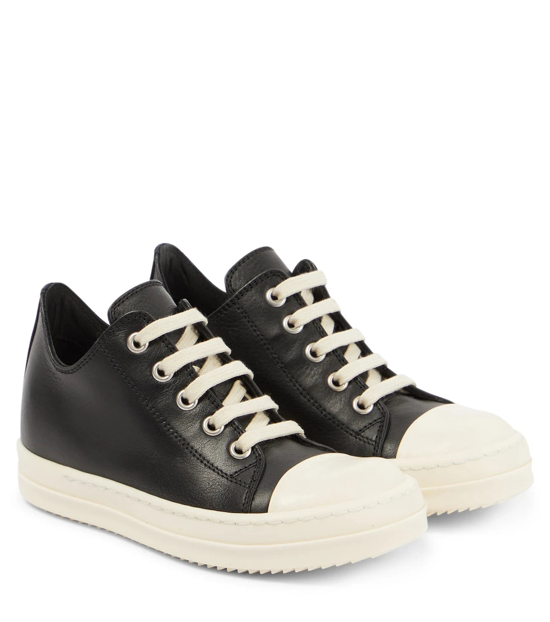 Rick Owens Kids - Strobe leather low-top sneakers