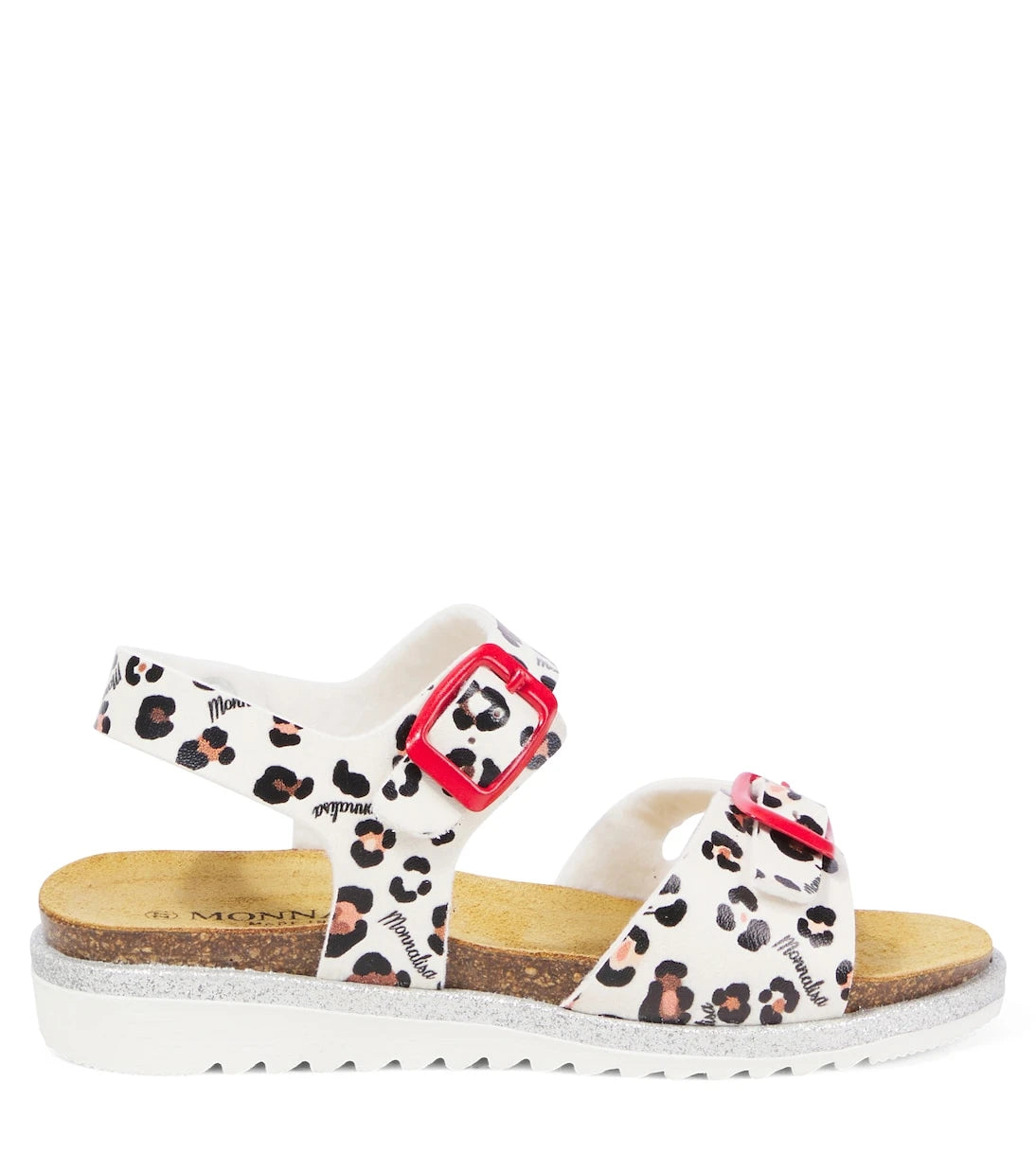 Monnalisa - Leopard-print faux leather sandals