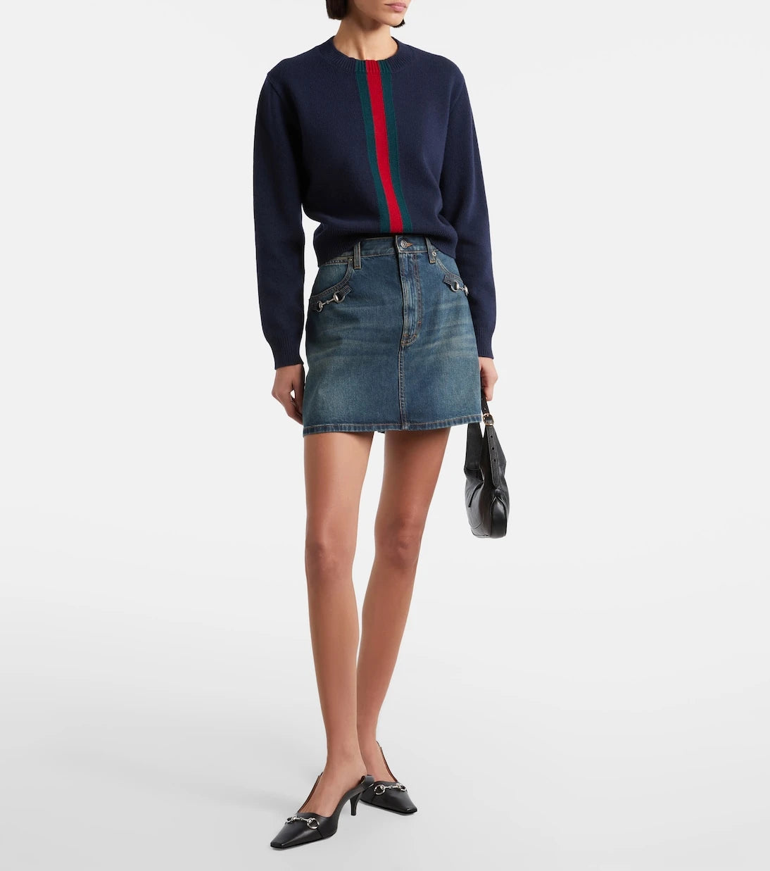 Gucci - Horsebit denim miniskirt
