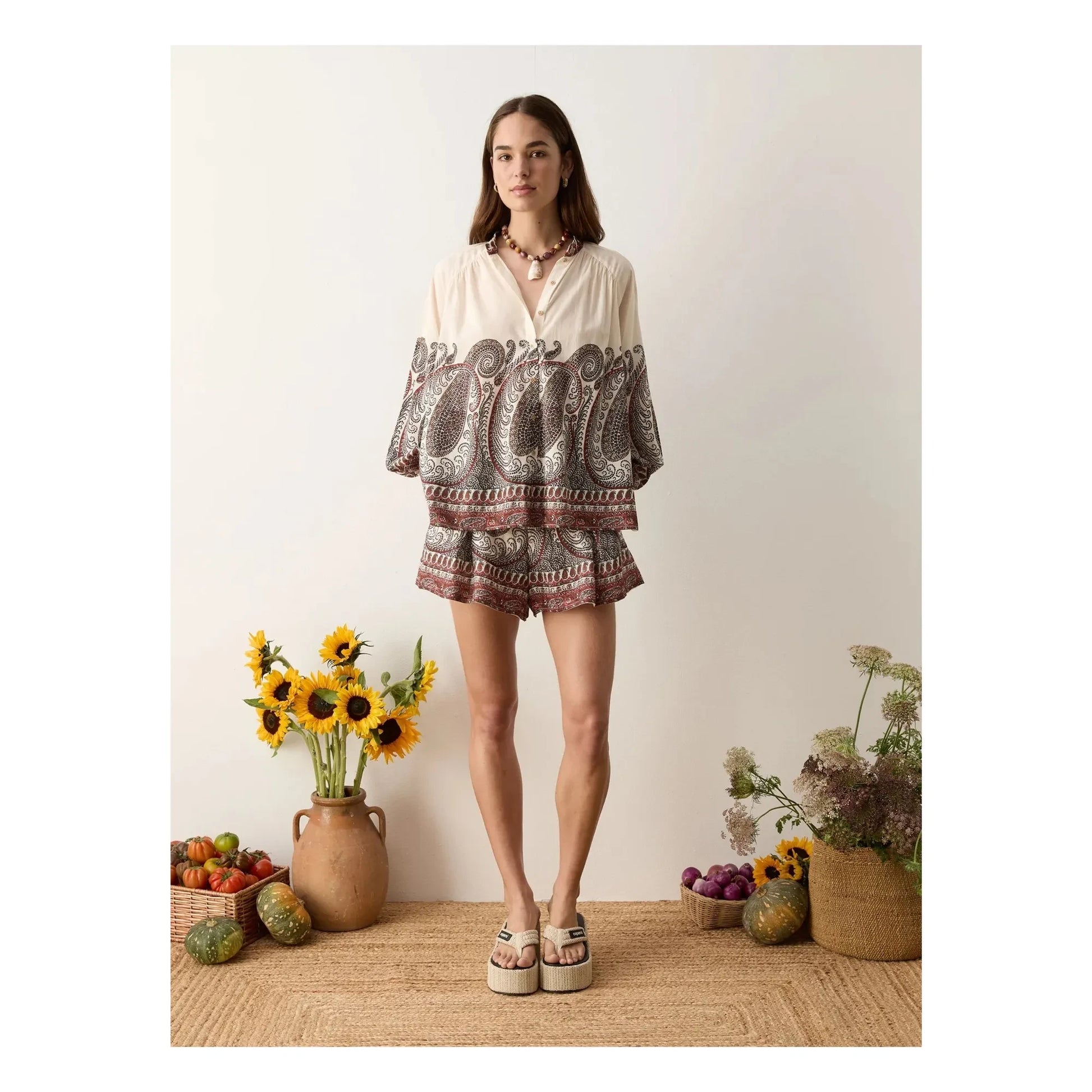 Boteh - Cassia Linen shorts | Taupe brown