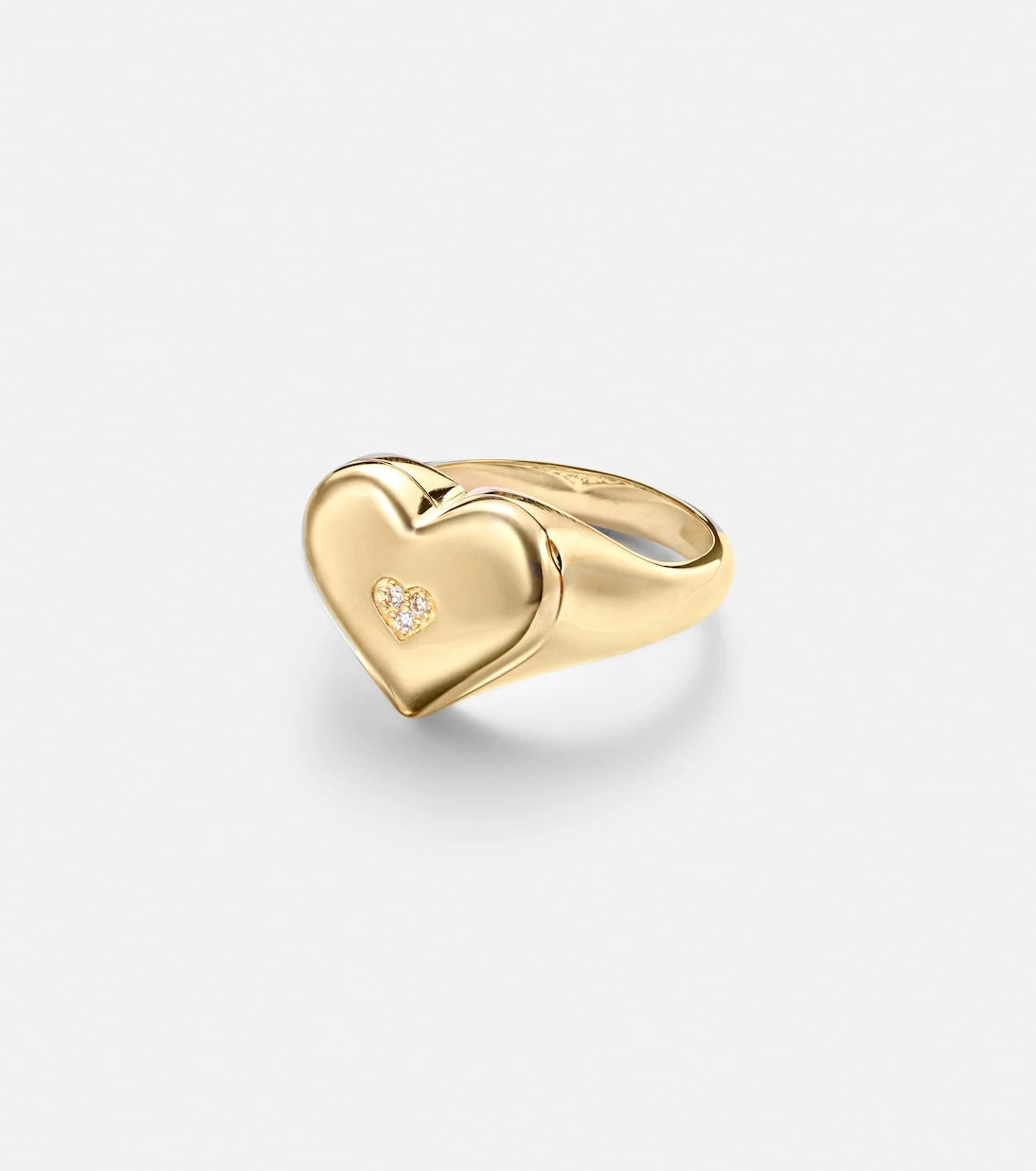 Sydney Evan - Wallpaper Heart 14kt gold ring with diamonds
