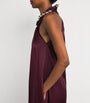 Stella McCartney Burgundy Satin Halterneck Gown