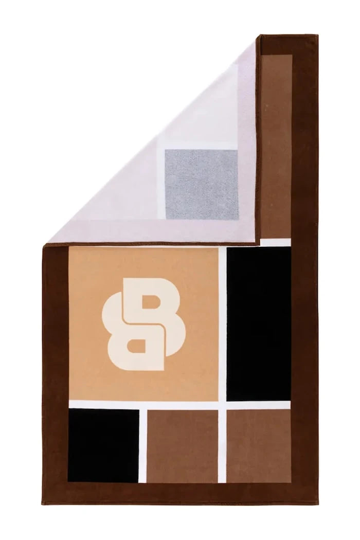 BOSS OSCAR Camel Pamuklu Plaj Havlusu 100 x 170 cm