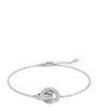 White Gold and Diamond LOVE Chain Bracelet