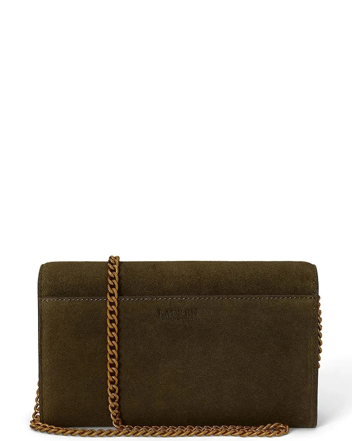 Lauren Ralph Lauren kadın süet crossbody çanta