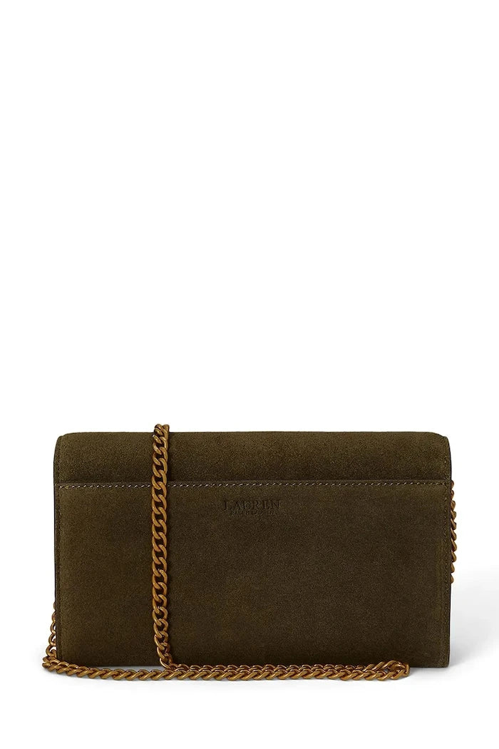 Lauren Ralph Lauren kadın süet crossbody çanta