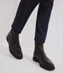 Brunello Cucinelli Brown Leather Chelsea Boots