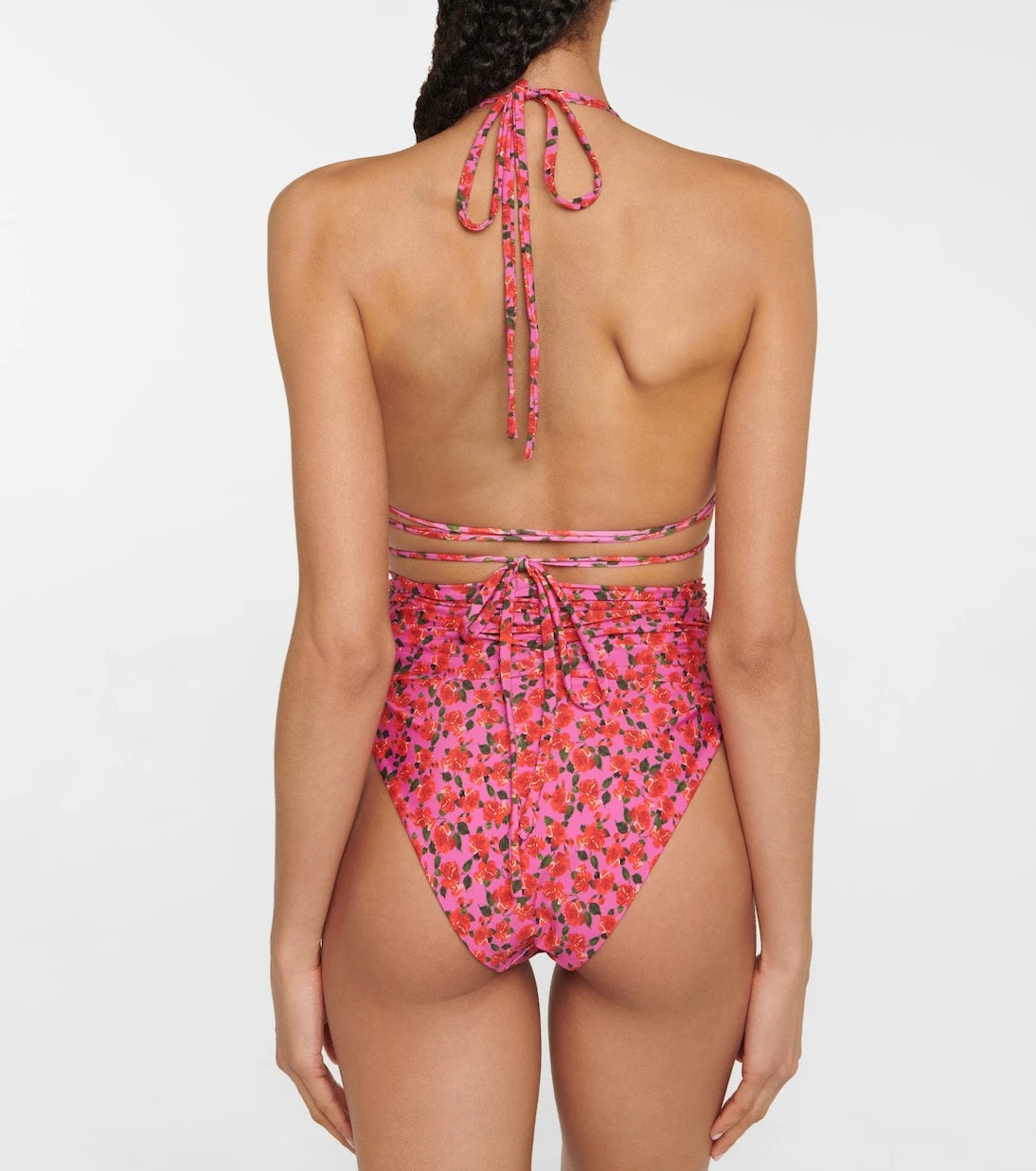Magda Butrym - High-rise floral bikini bottoms
