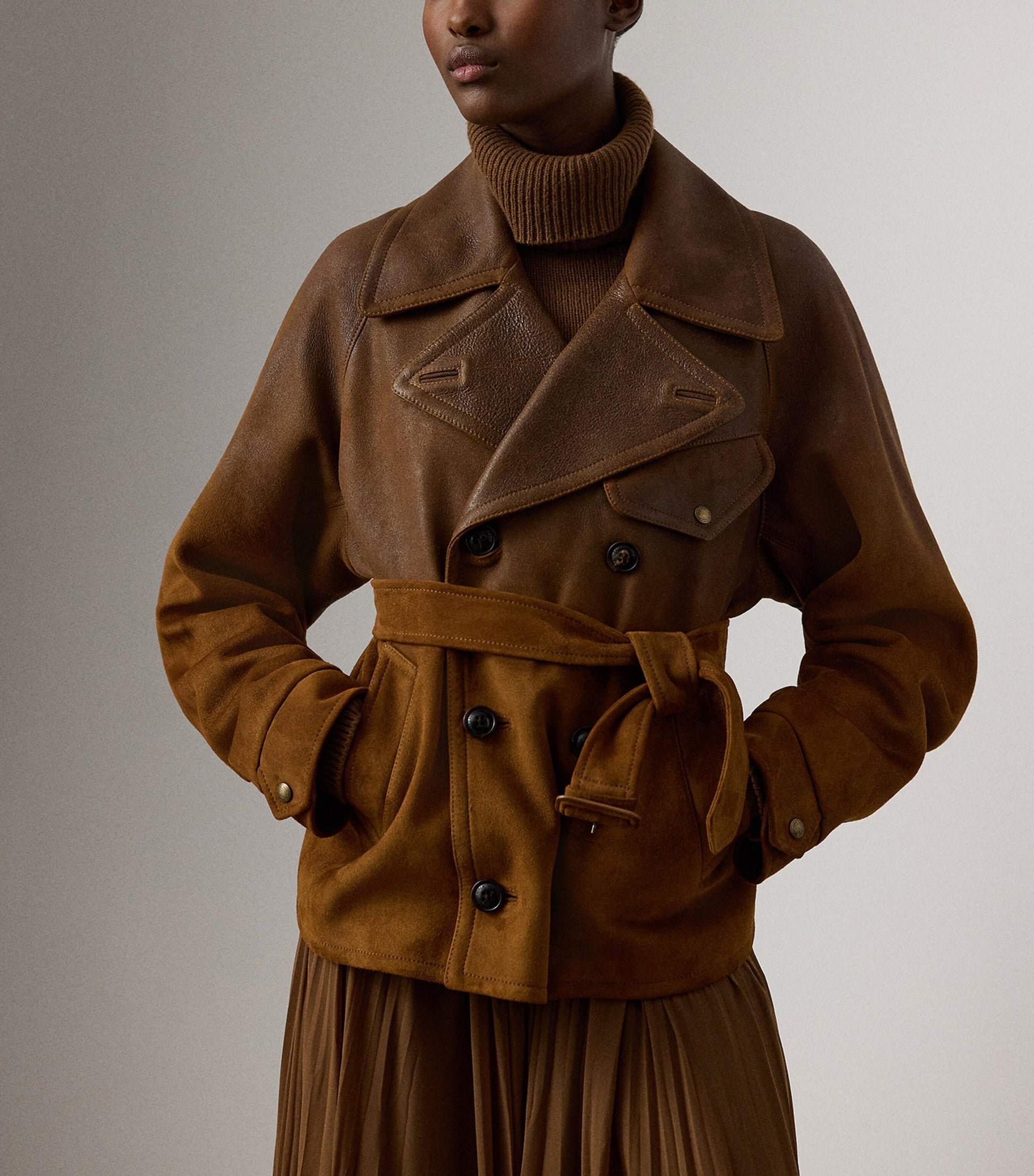 Brown Lamsbkin Eldridge Moto Jacket