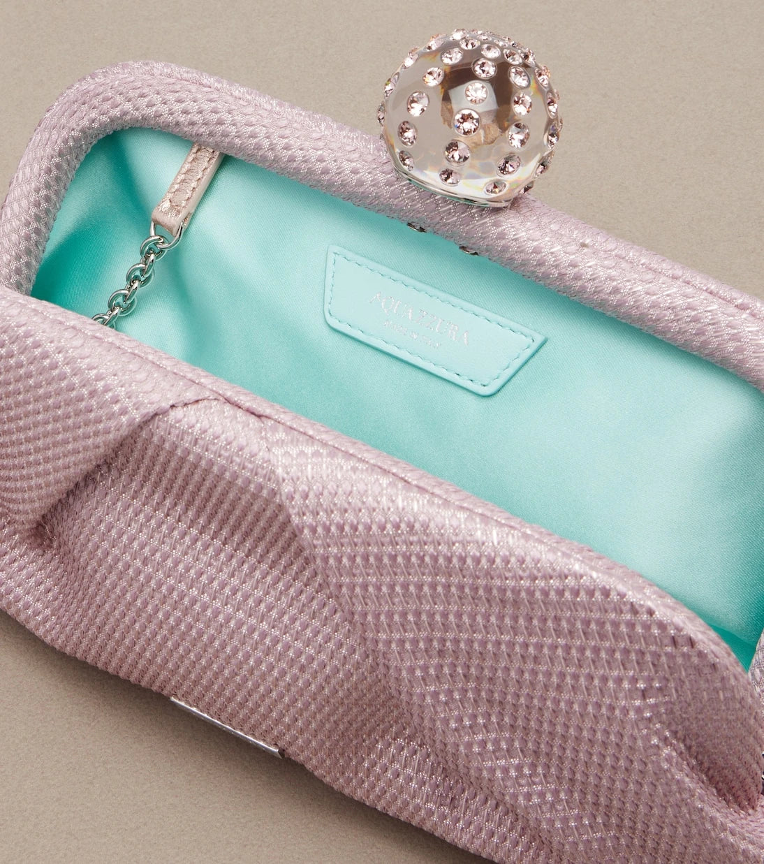 Aquazzura - Tequila embellished canvas clutch