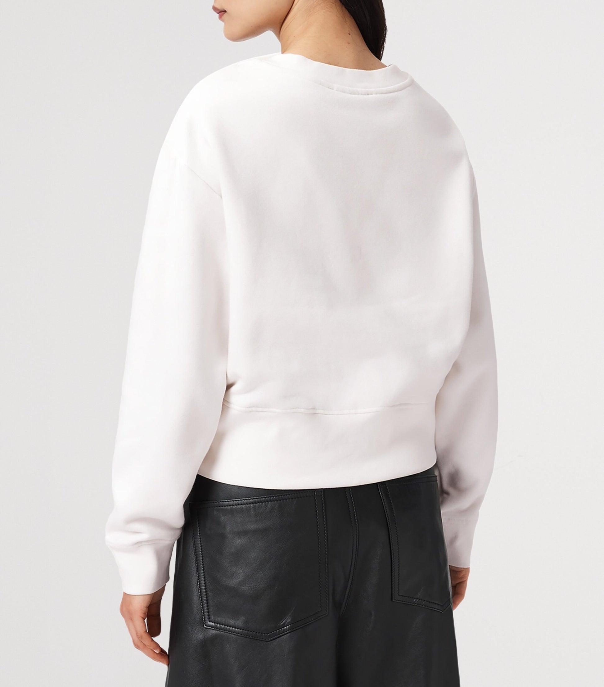 Cotton-Blend Drip Separo Sweatshirt OPTIC WHITE
