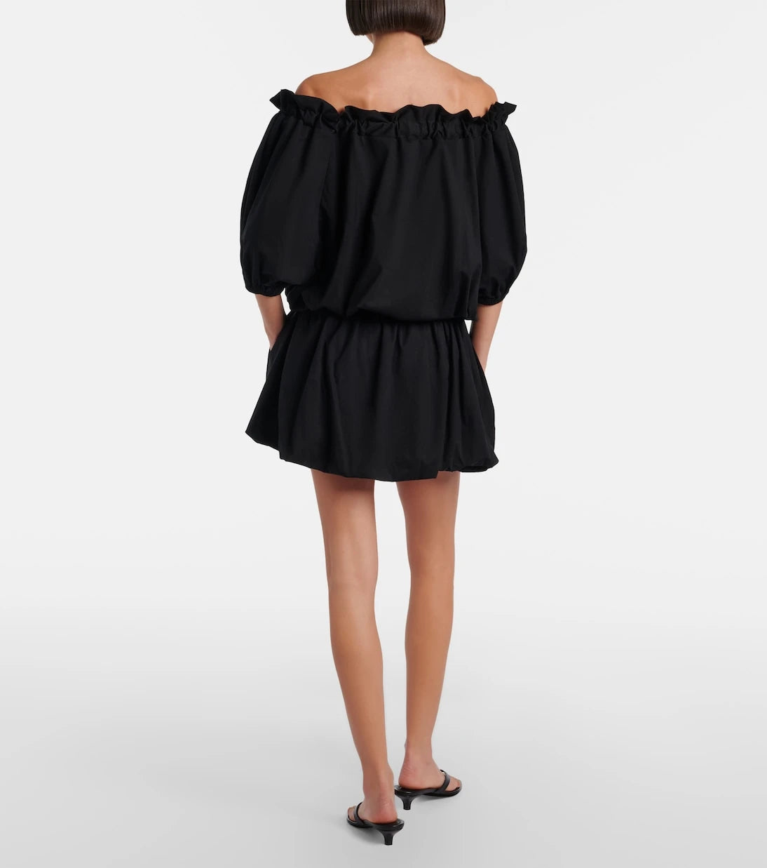 Patou - Tie-neck cotton faille minidress