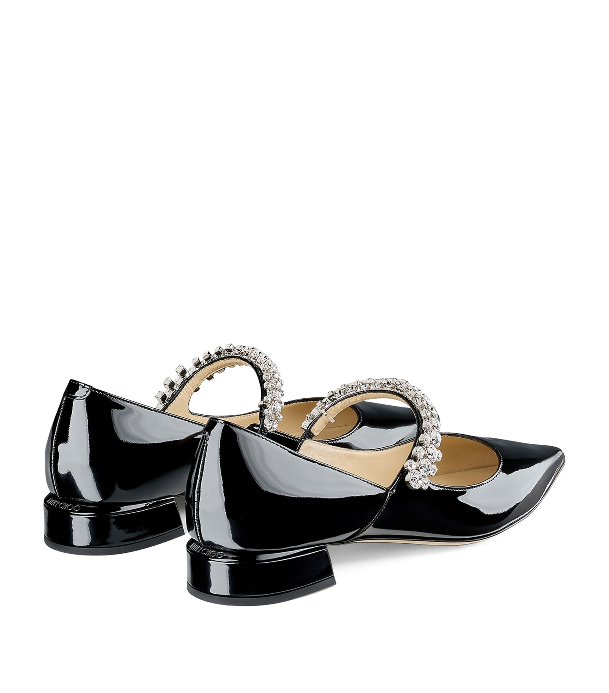 Jimmy Choo Black Bing 25 Patent Leather Ballet Flats