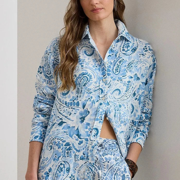 Lauren Ralph Lauren риза дамска от лен