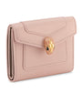 Bvlgari Pink Leather Serpenti Forever Compact Wallet