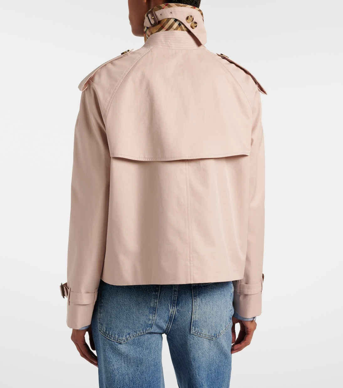 Burberry - Cropped cotton gabardine trench coat