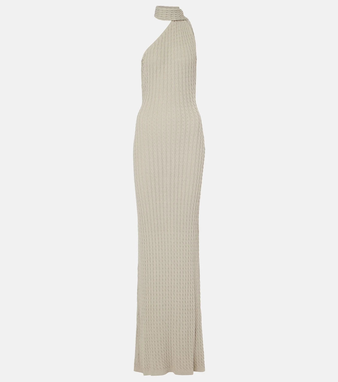 Aya Muse - Atria cable-knit cotton-blend maxi dress