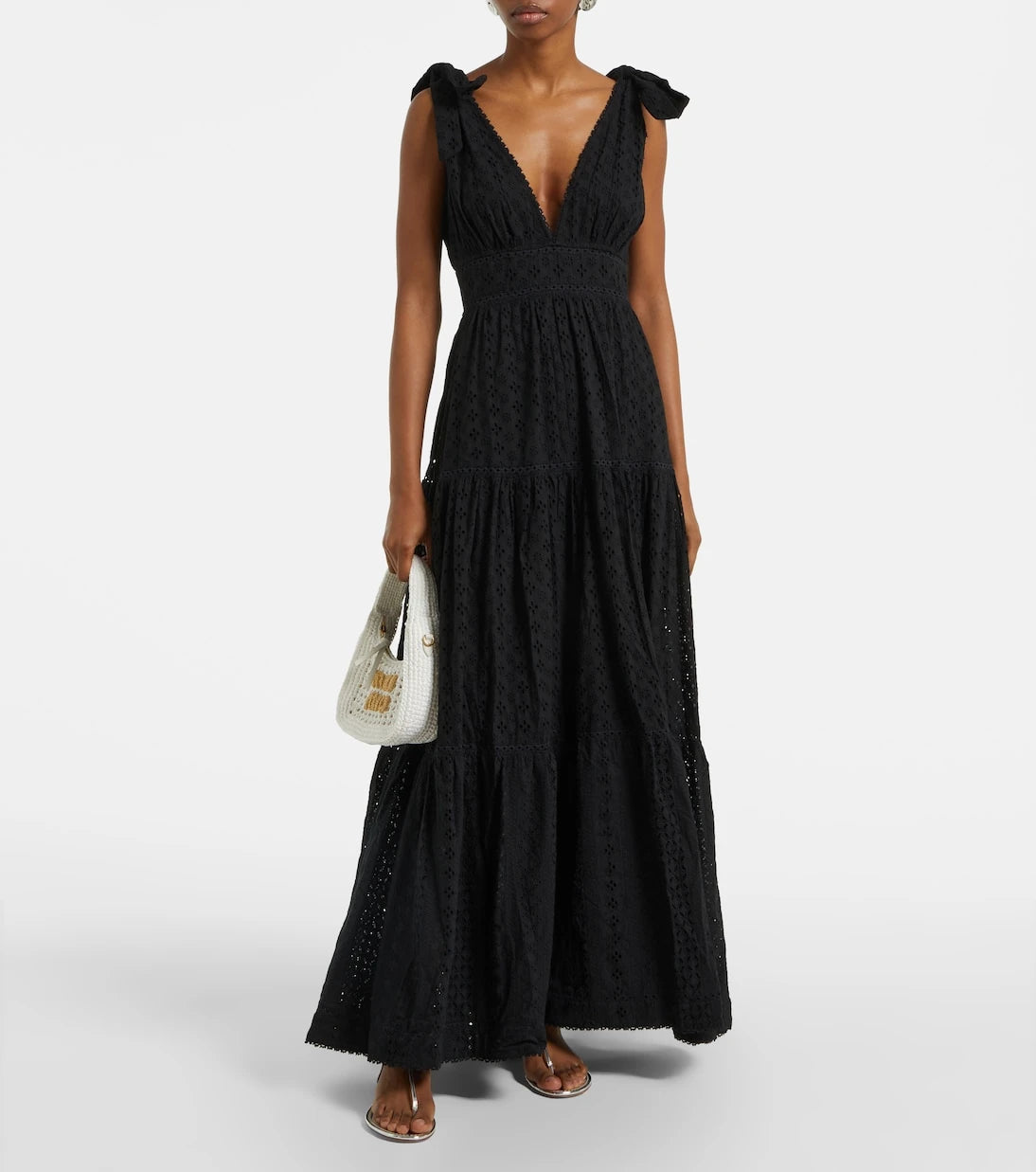 Poupette St Barth - Cara tiered cotton maxi dress