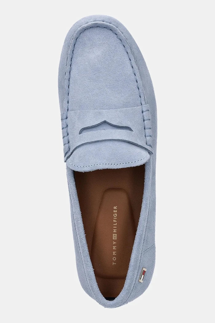 Tommy Hilfiger Kadın Süet Mokasen FLAG SOFT SUEDE DRIVER LOAFER