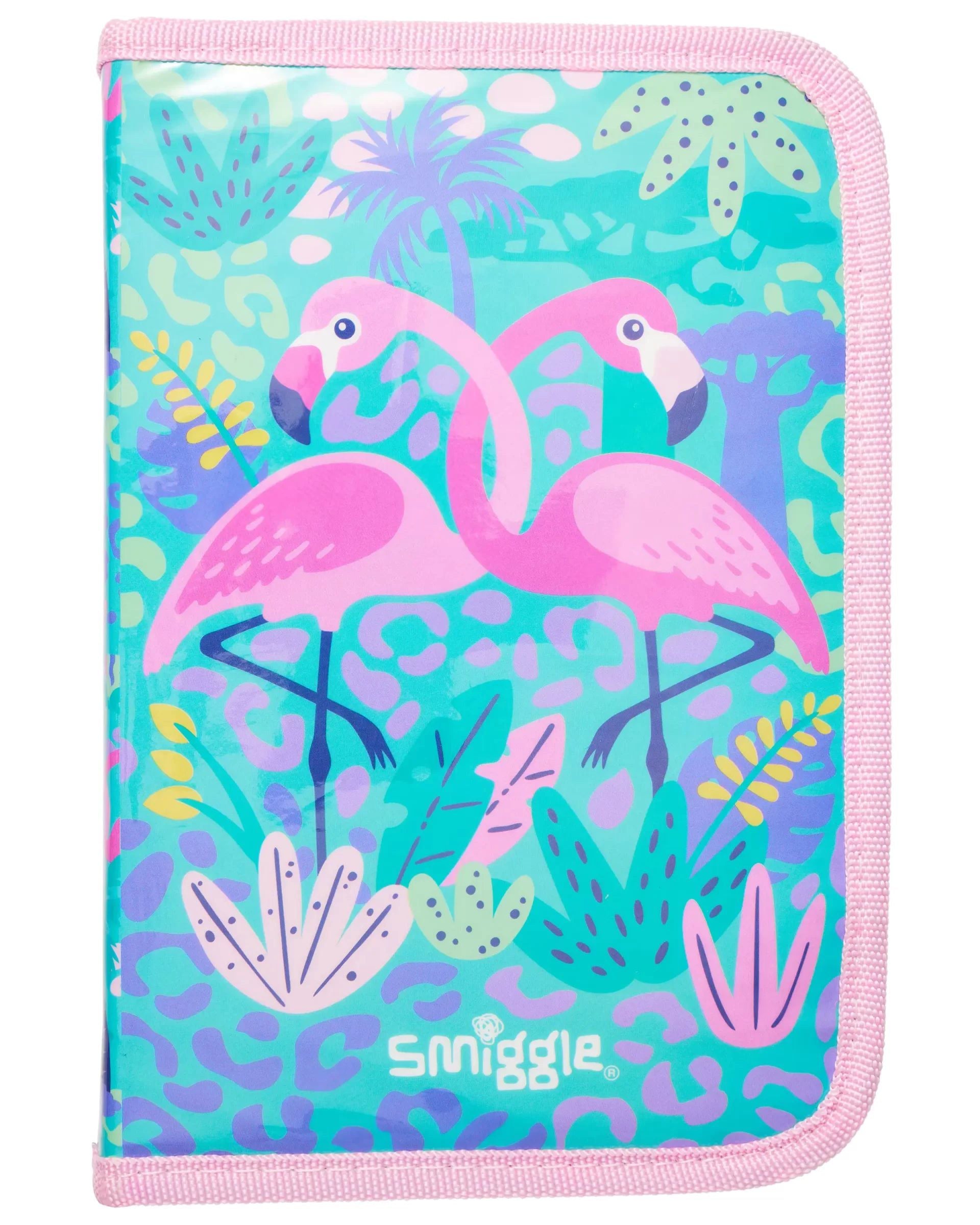 Smiggle - Wild Side Flamingo Pencil Case and Stationery Set