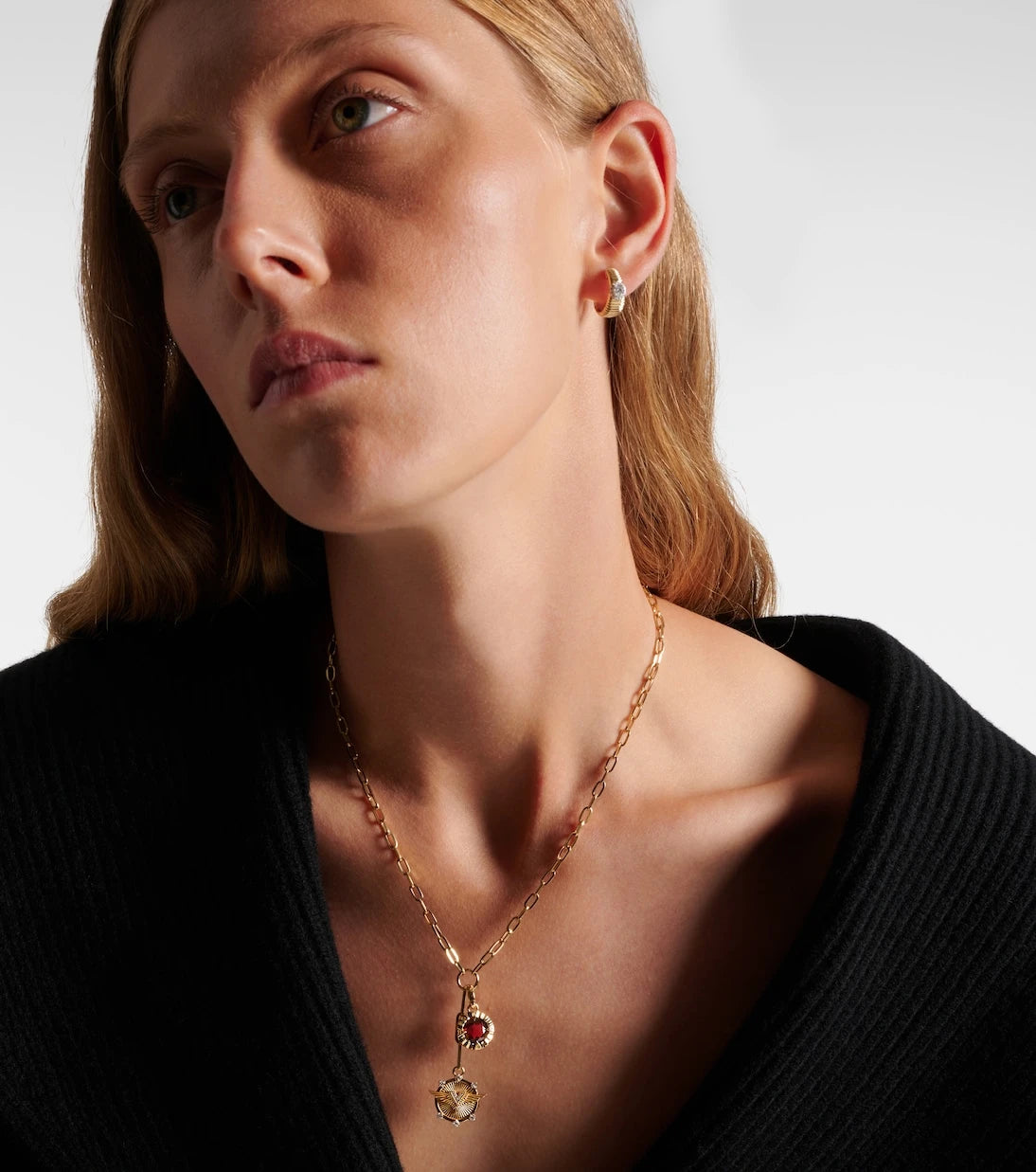 FoundRae - Vivacity & Internal Compass 18kt gold necklace with diamonds