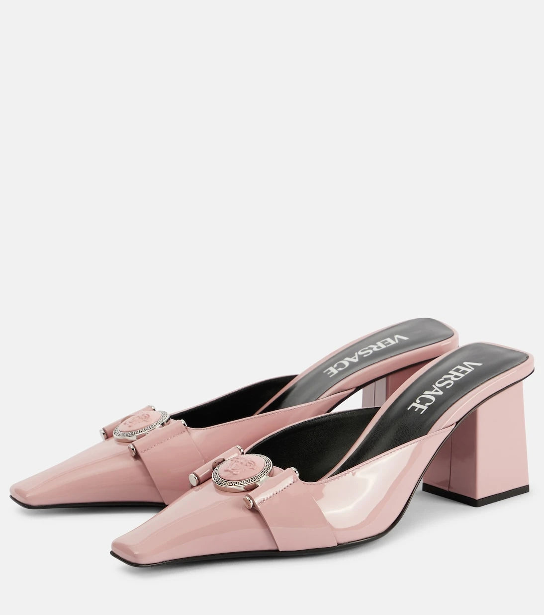 Versace - Medusa patent leather mules