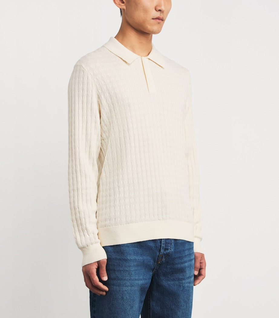 Cotton-Cashmere Oban Polo Sweater