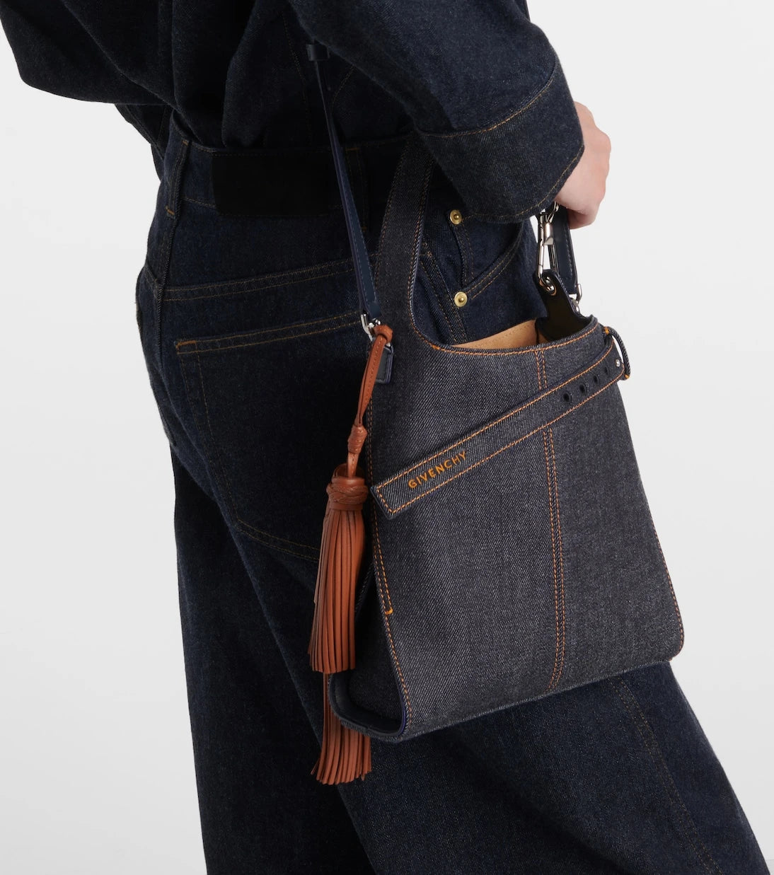 Givenchy - Belted Mini denim hobo bag
