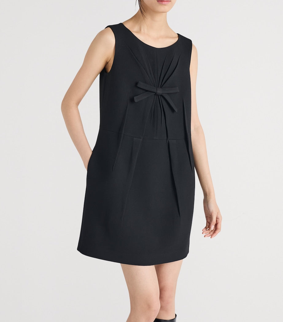 Prada Black Wool Natté Sleeveless Mini Dress