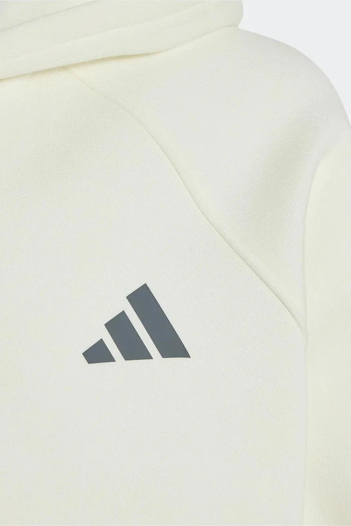 adidas суичър с цип и качулка за деца с памук