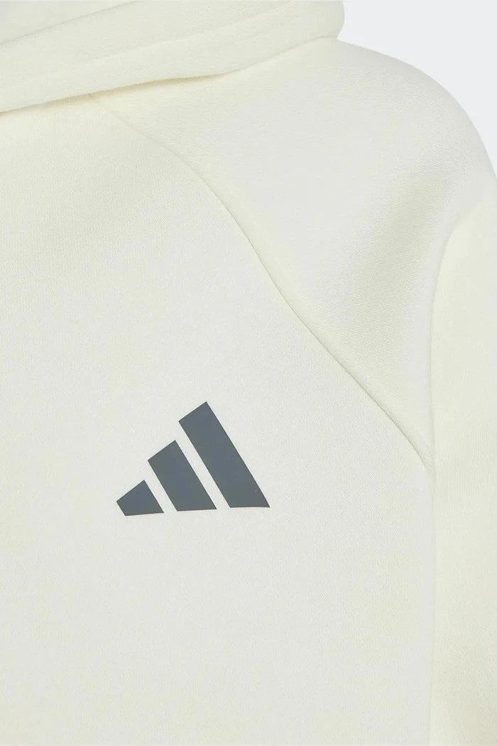 adidas çocuklar için pamuklu fermuarlı kapüşonlu sweatshirt