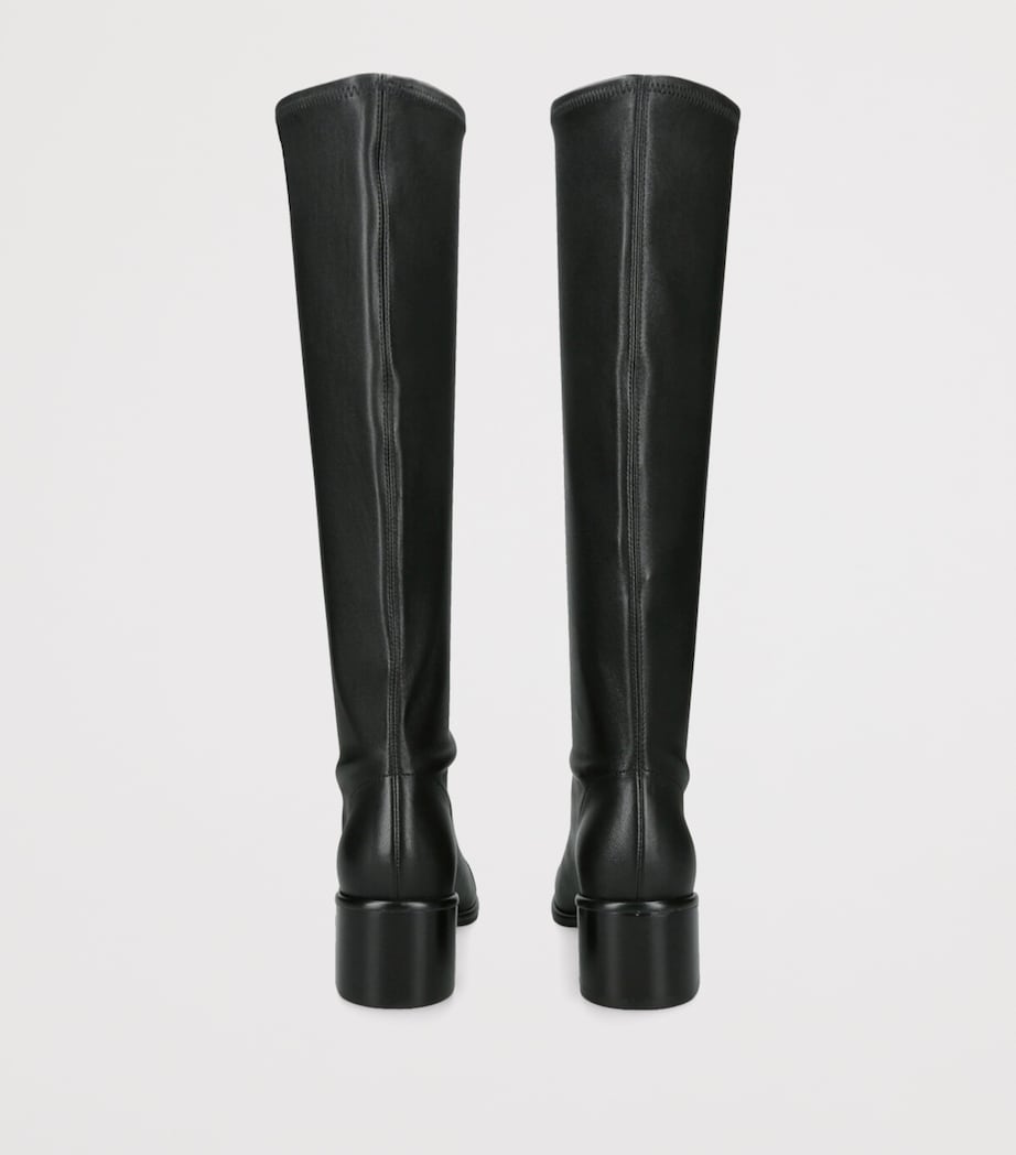 Tory Burch Black Leather Knee-High Heeled Boots 55