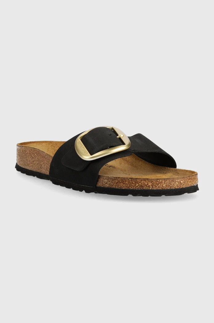 Чехли от набук Birkenstock Madrid Big Buckle